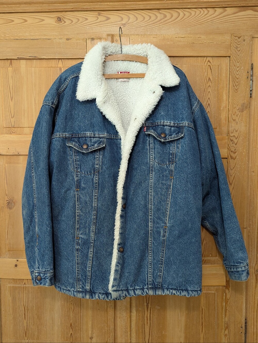 Vintage LEVI'S San Francisco Sherpa Lined Denim Jacket XL Made In USA